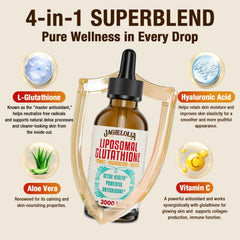 Jagielolia Liposomal Glutathione dropper dispensing 2ml for easy use.