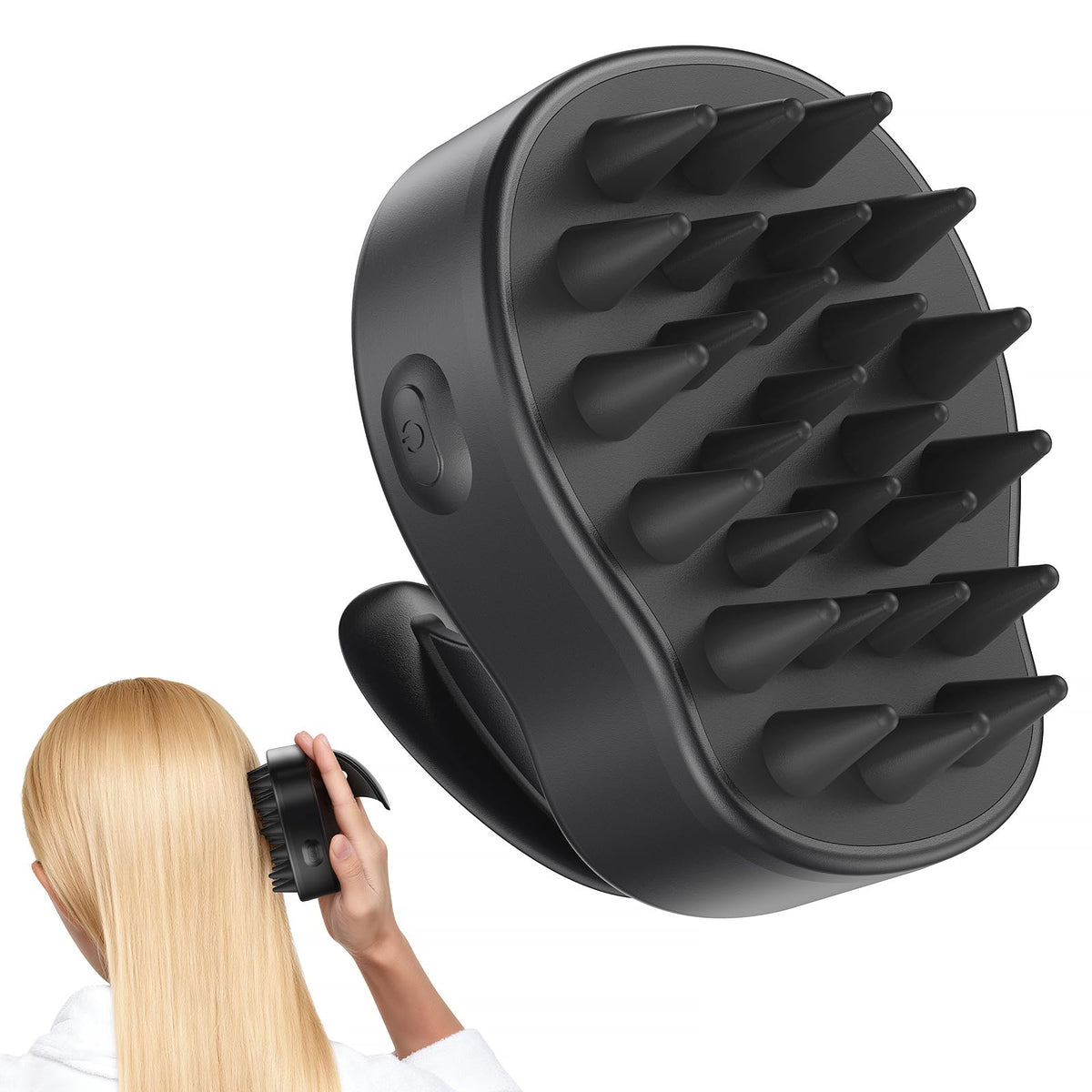 Jaipleura electric scalp massager with cordless design for easy shower cleansing