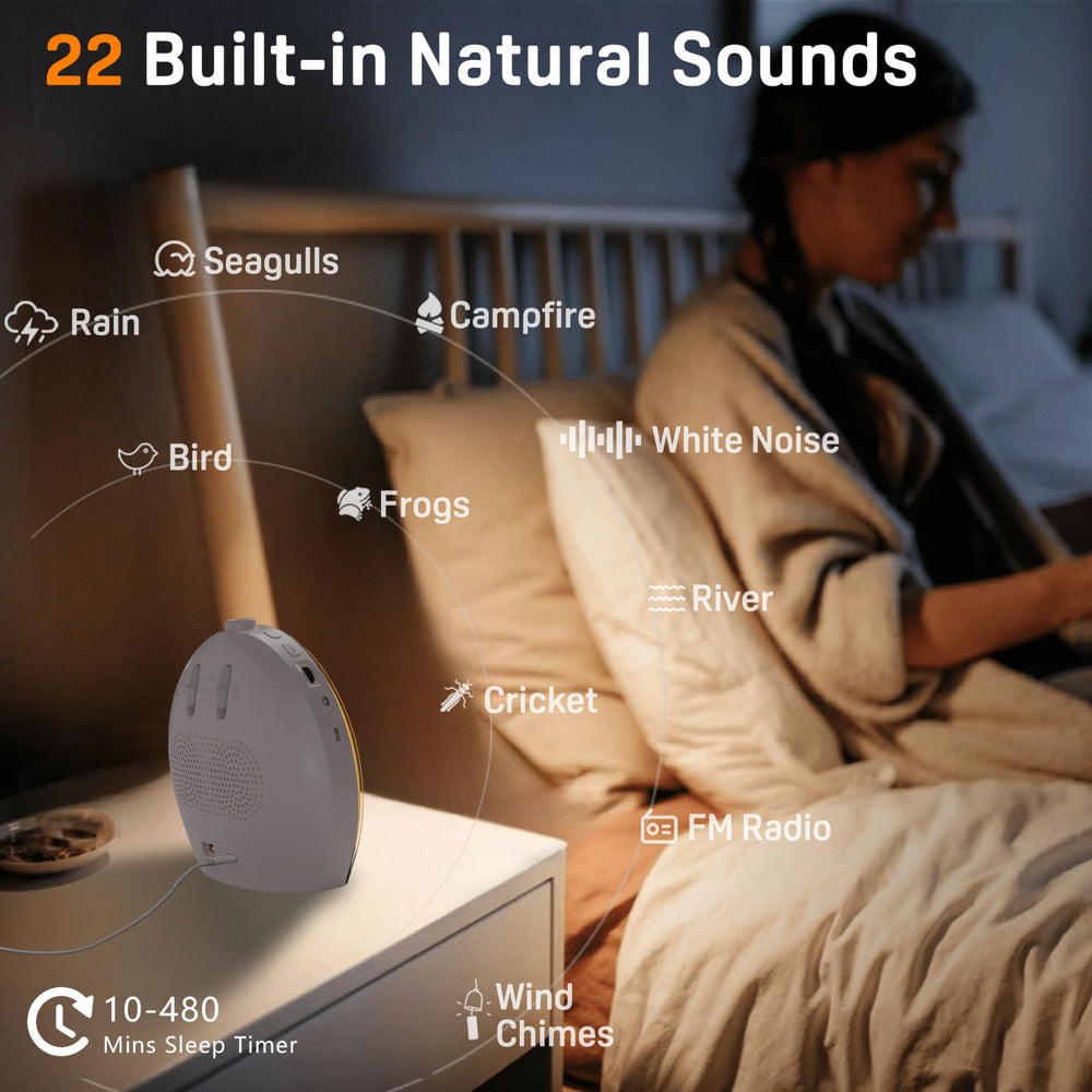 JALL Sunrise Alarm Clock Bluetooth speaker and 25 soothing sounds