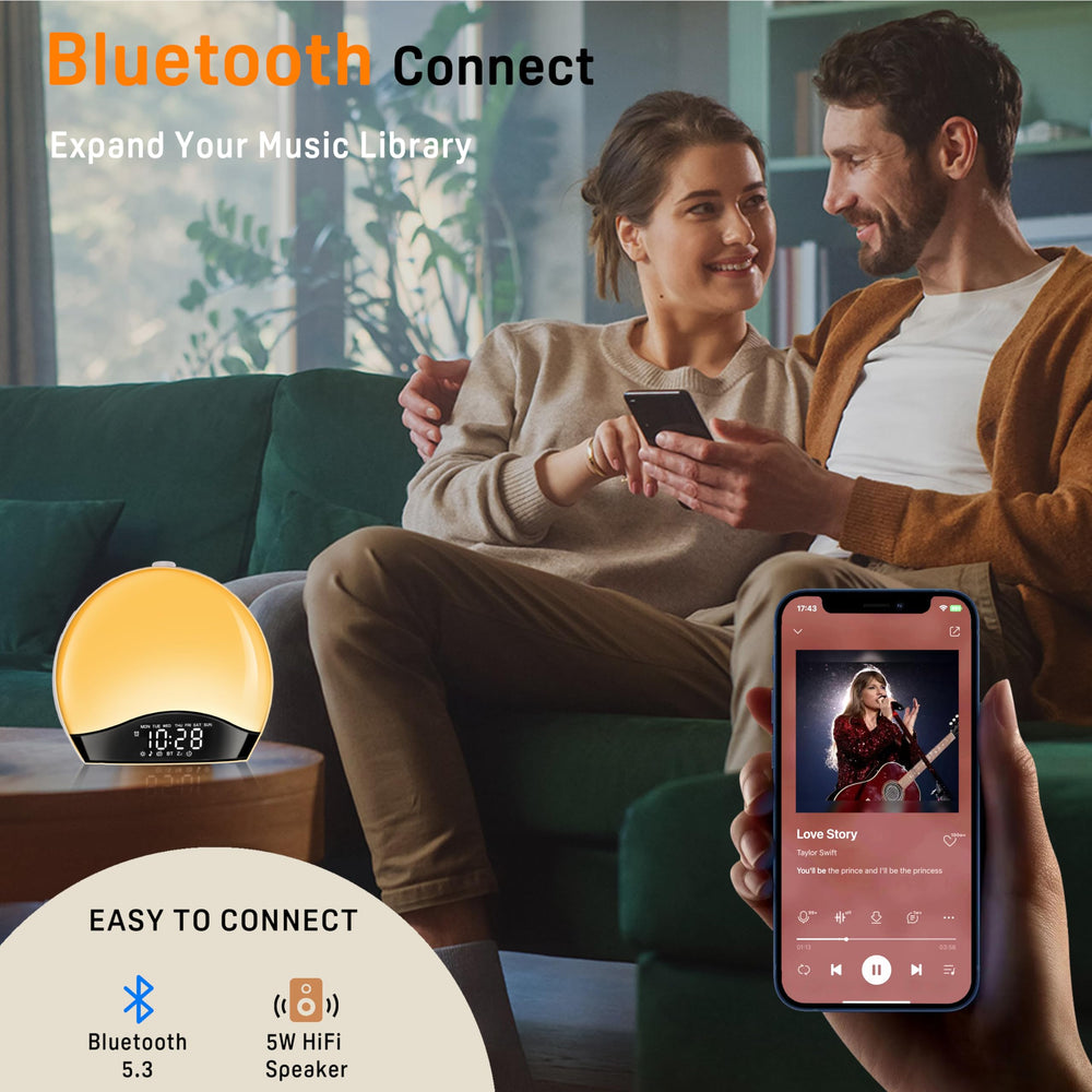 JALL Sunrise Alarm Clock easy setup with power cord