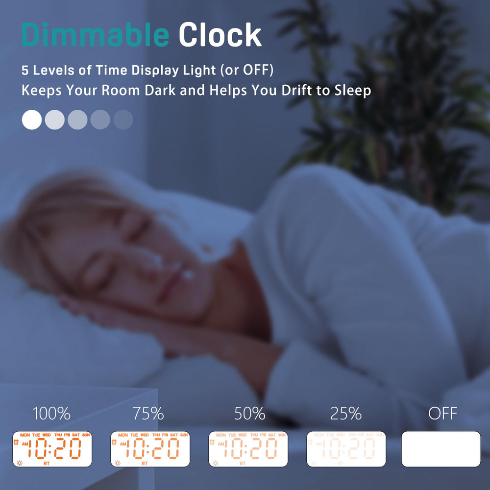 JALL Sunrise Alarm Clock wired power cord ensures reliable operation