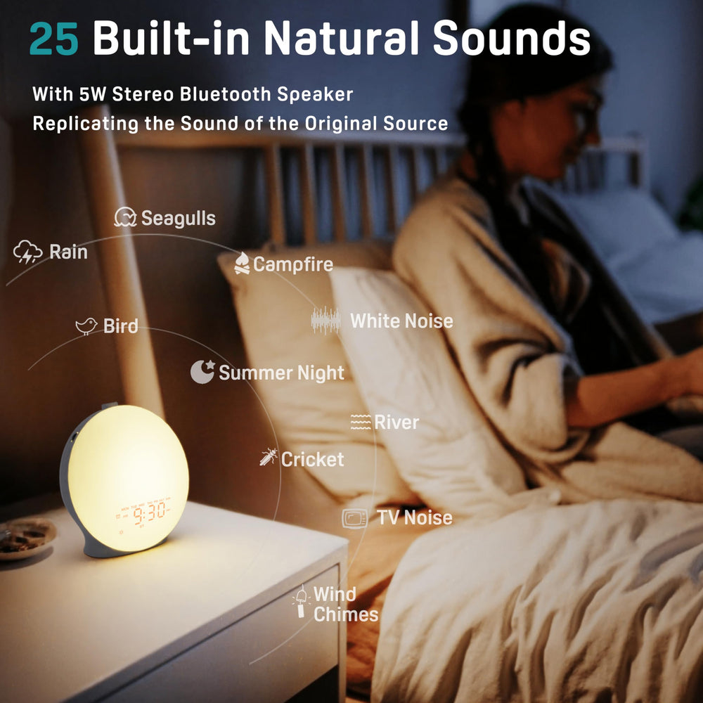 JALL Sunrise Alarm Clock sunrise simulation highlights gradual light for a natural start