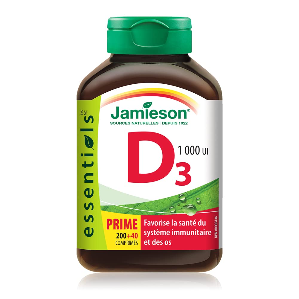 Jamieson D3 tablets closeup highlights round tablets and smooth texture