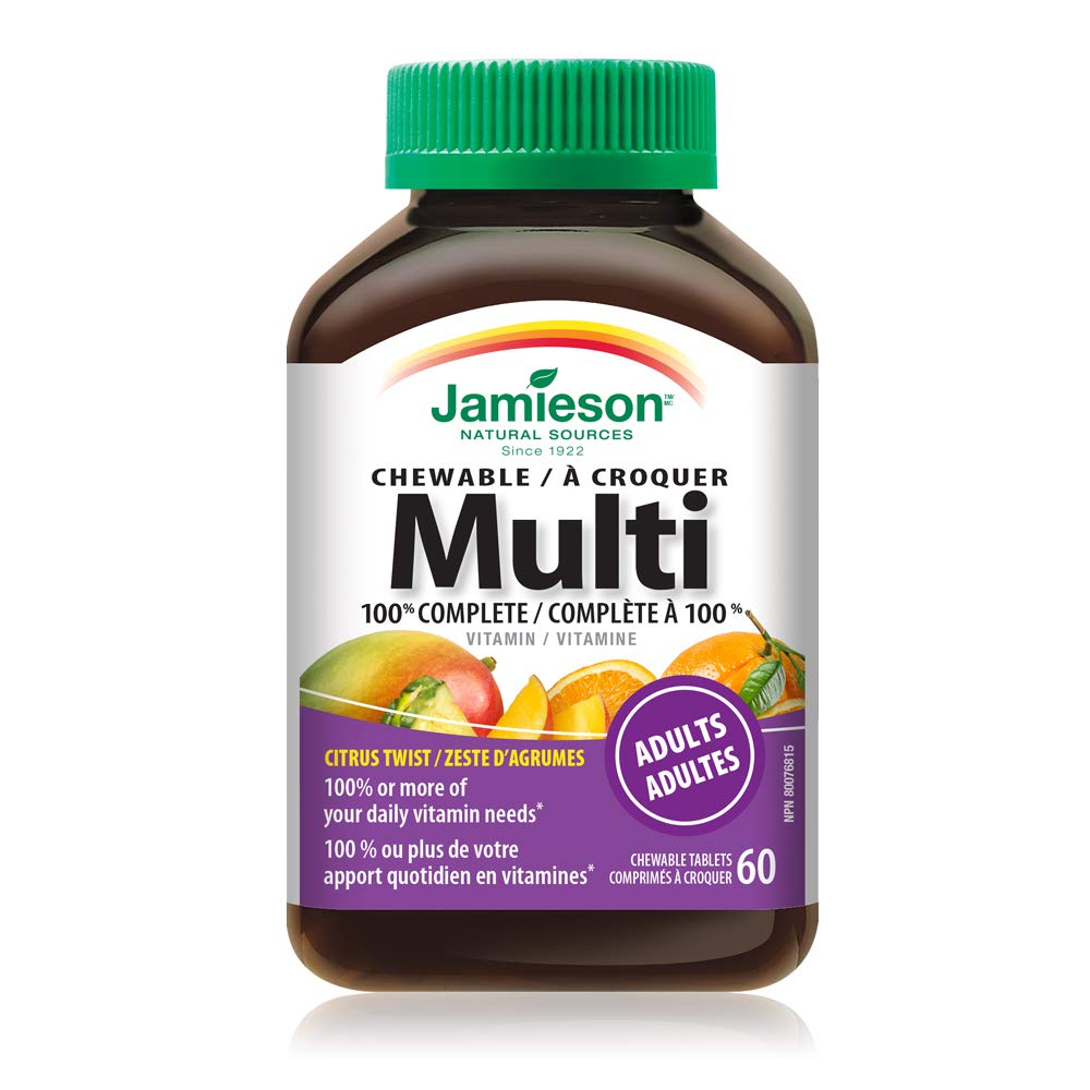 Jamieson multivitamin chewables for daily use with immune-support nutrients