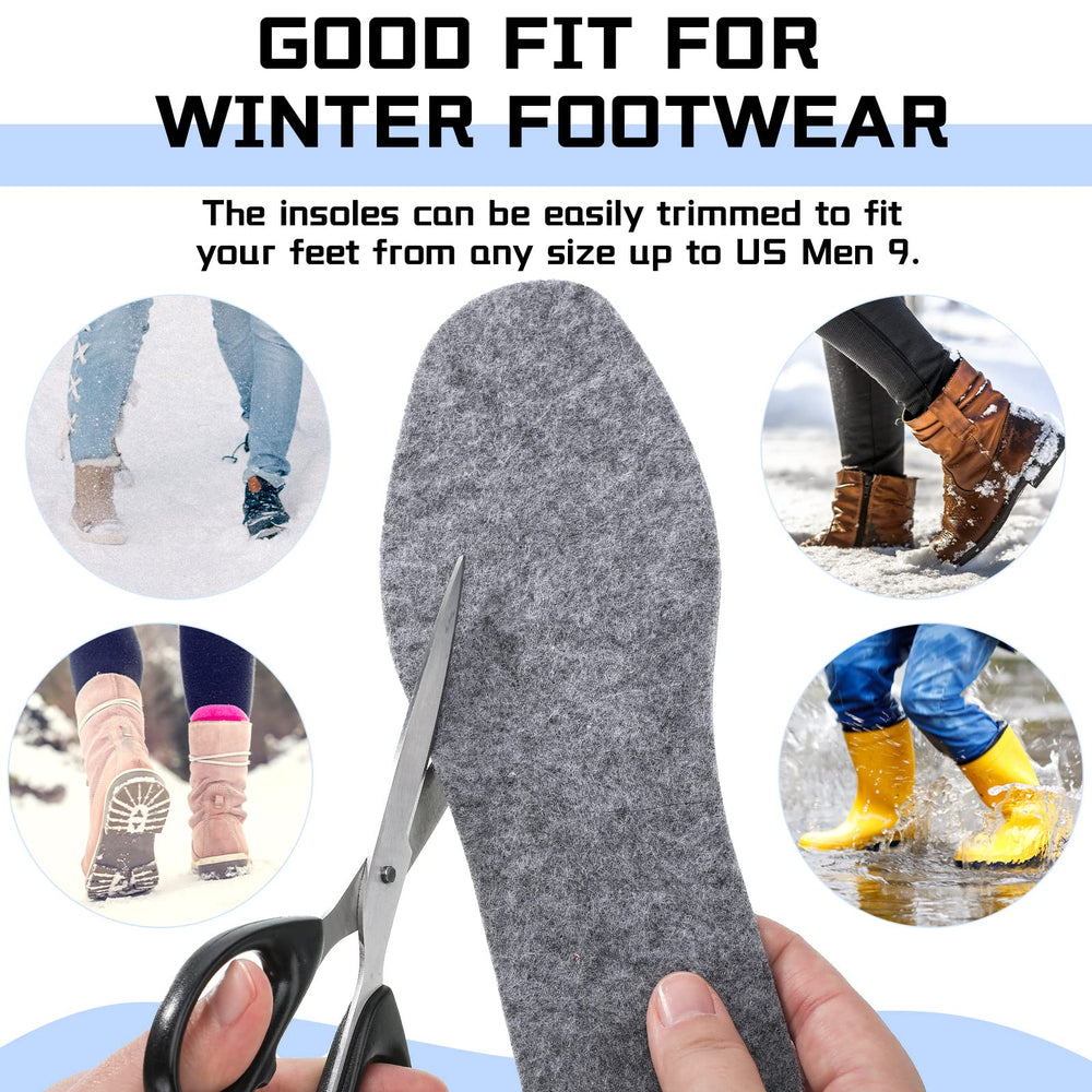 Janmercy wool felt insoles durable material designed for long wear