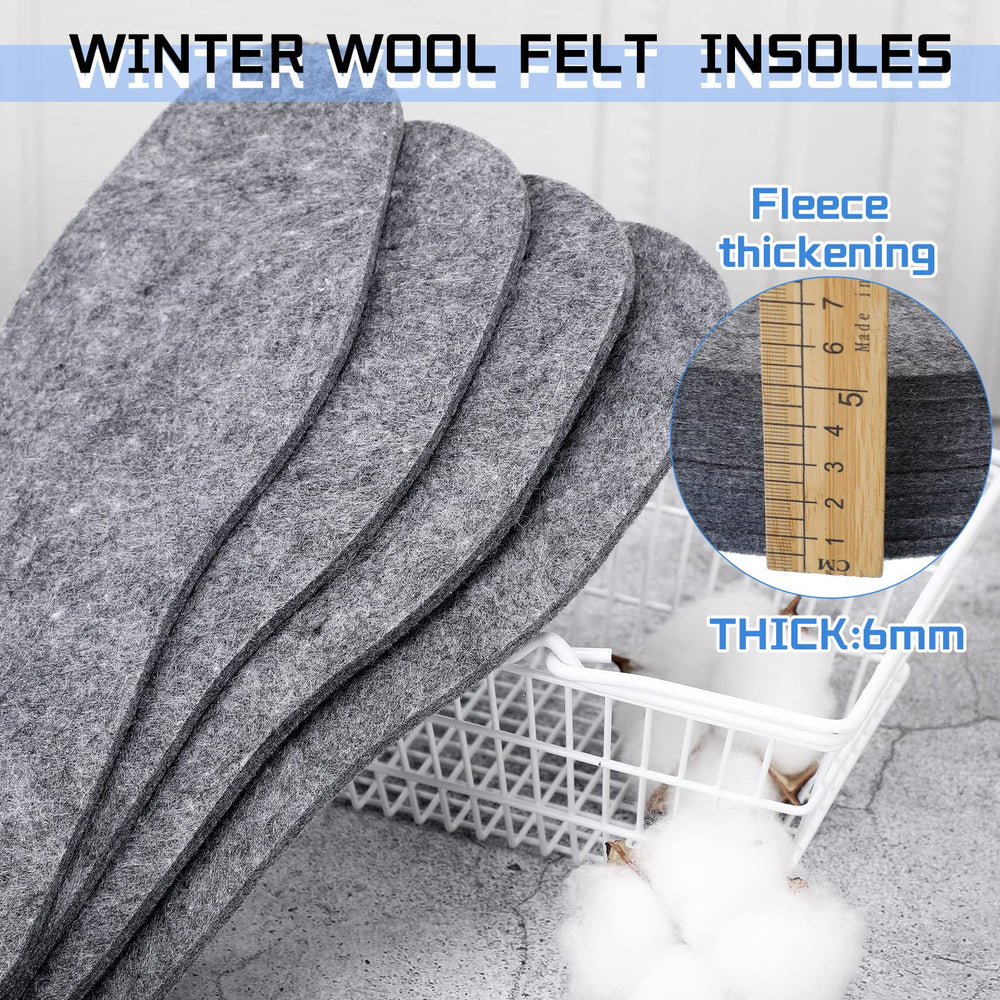Janmercy insoles placed in snow boots illustrating all-day warmth and fit