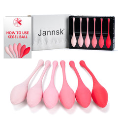 JANNSK Kegel System front view showing compact pelvic trainer for discreet home use and pelvic floor strengthening.
