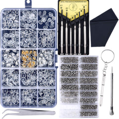 JANYUN kit reparación gafas tornillos, para ajustes precisos y rápidos.