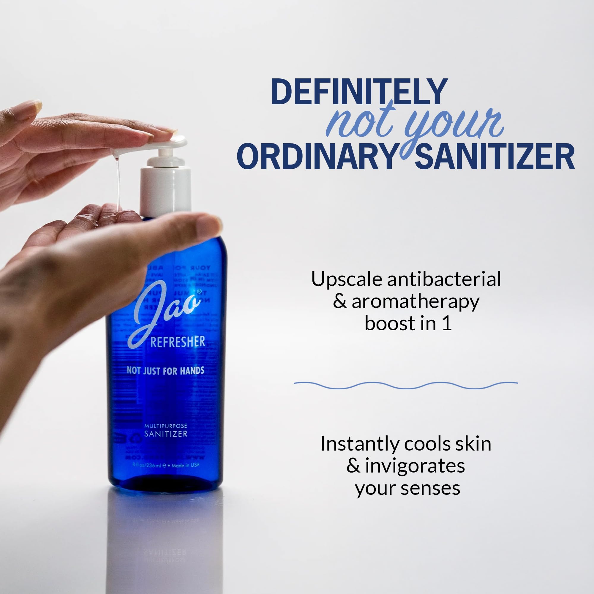 Jao Refresher multi-use-cleanse keeps hands clean without drying