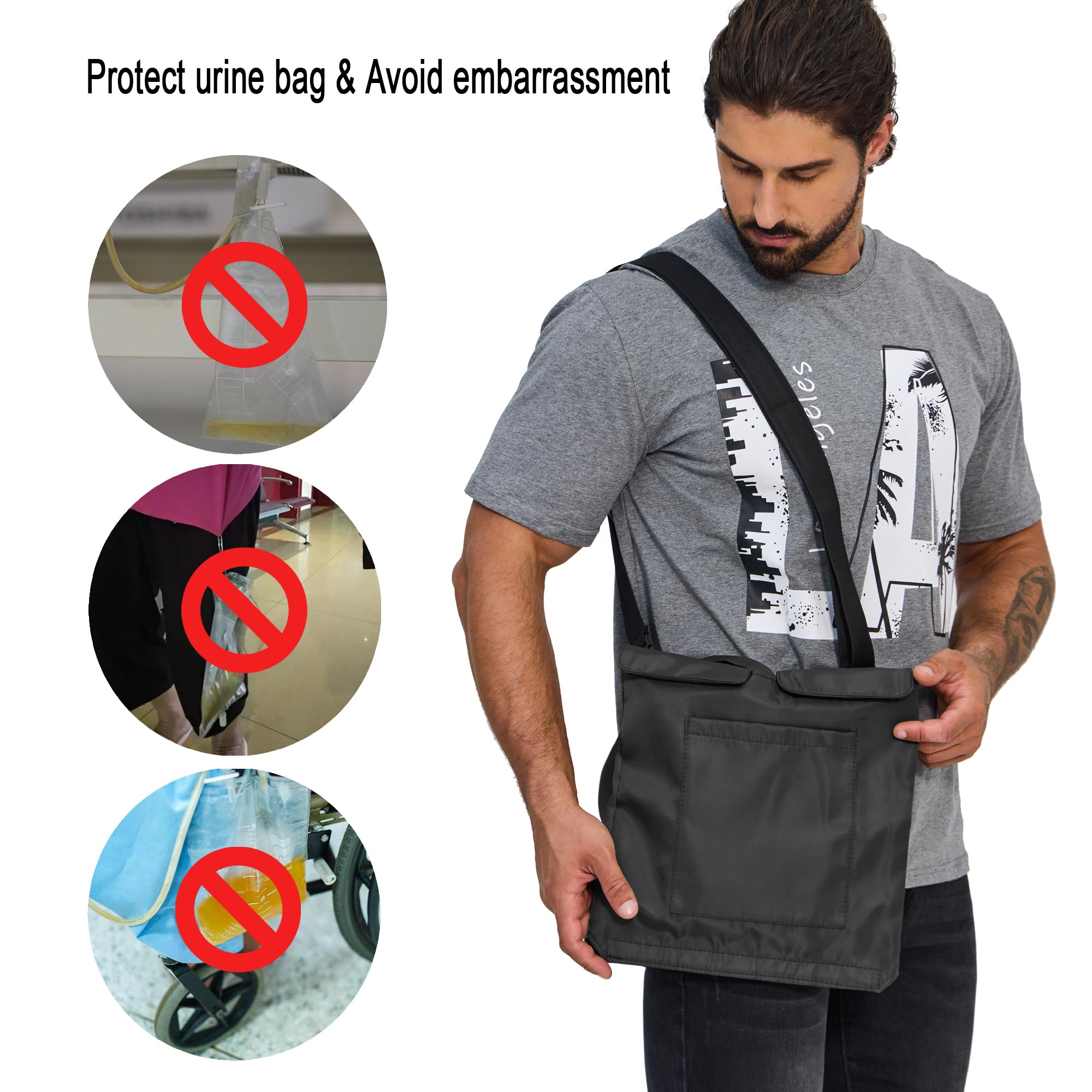 JARCEEVAN bag holder worn over the shoulder for hands-free use
