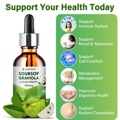 Jardient Soursop Bitters tincture dropper dispensing precise daily dosing.