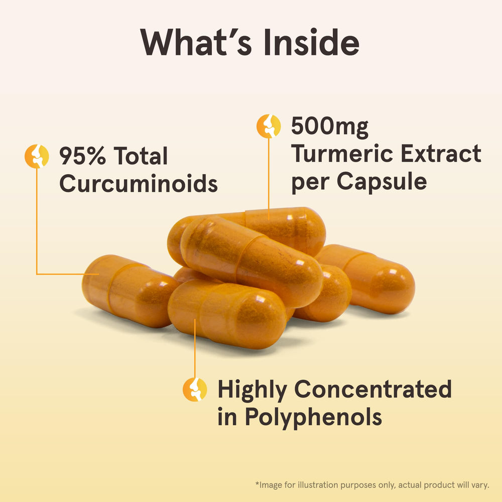 Detail of turmeric extract in Jarrow Formulas Curcumin 95, highlighting standardized curcuminoids for antioxidant potential