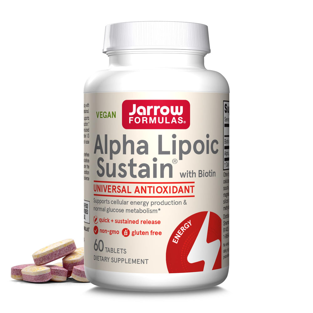 Jarrow Formulas Alpha Lipoic Sustain bottle front showing universal antioxidant support