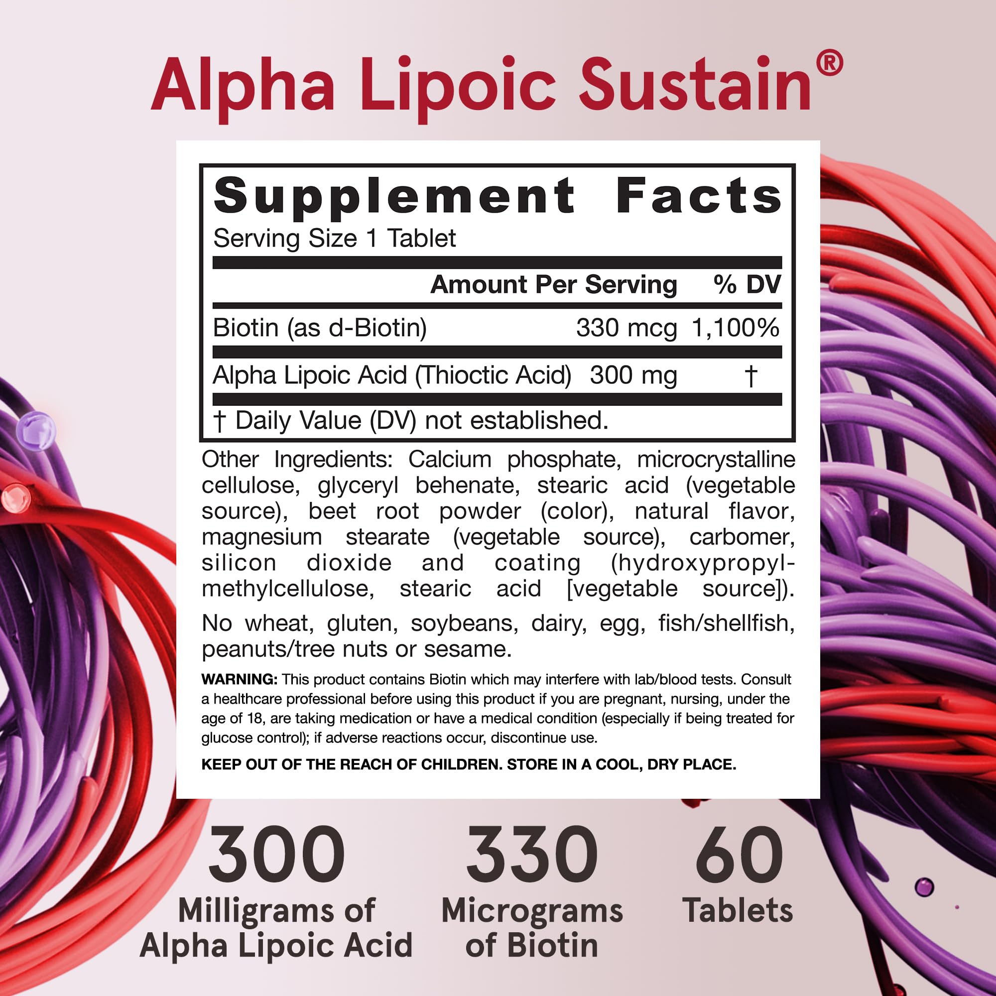 Jarrow Formulas Alpha Lipoic Sustain tablets held in hand