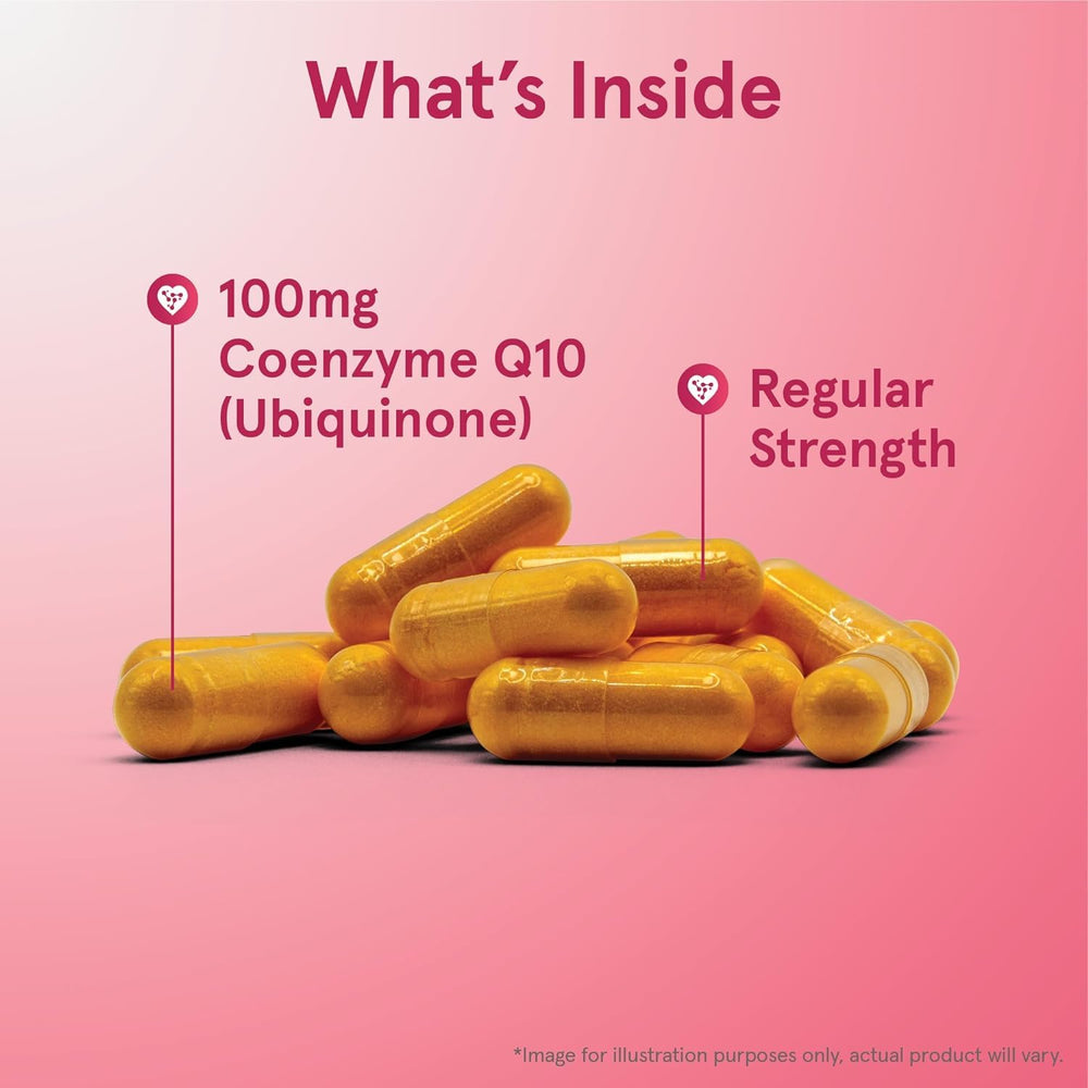 Jarrow Formulas Co-Q10 bottle label displaying 100 mg dosage.