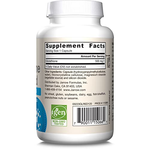 Jarrow Formulas Glutathione Reduced capsules for daily use