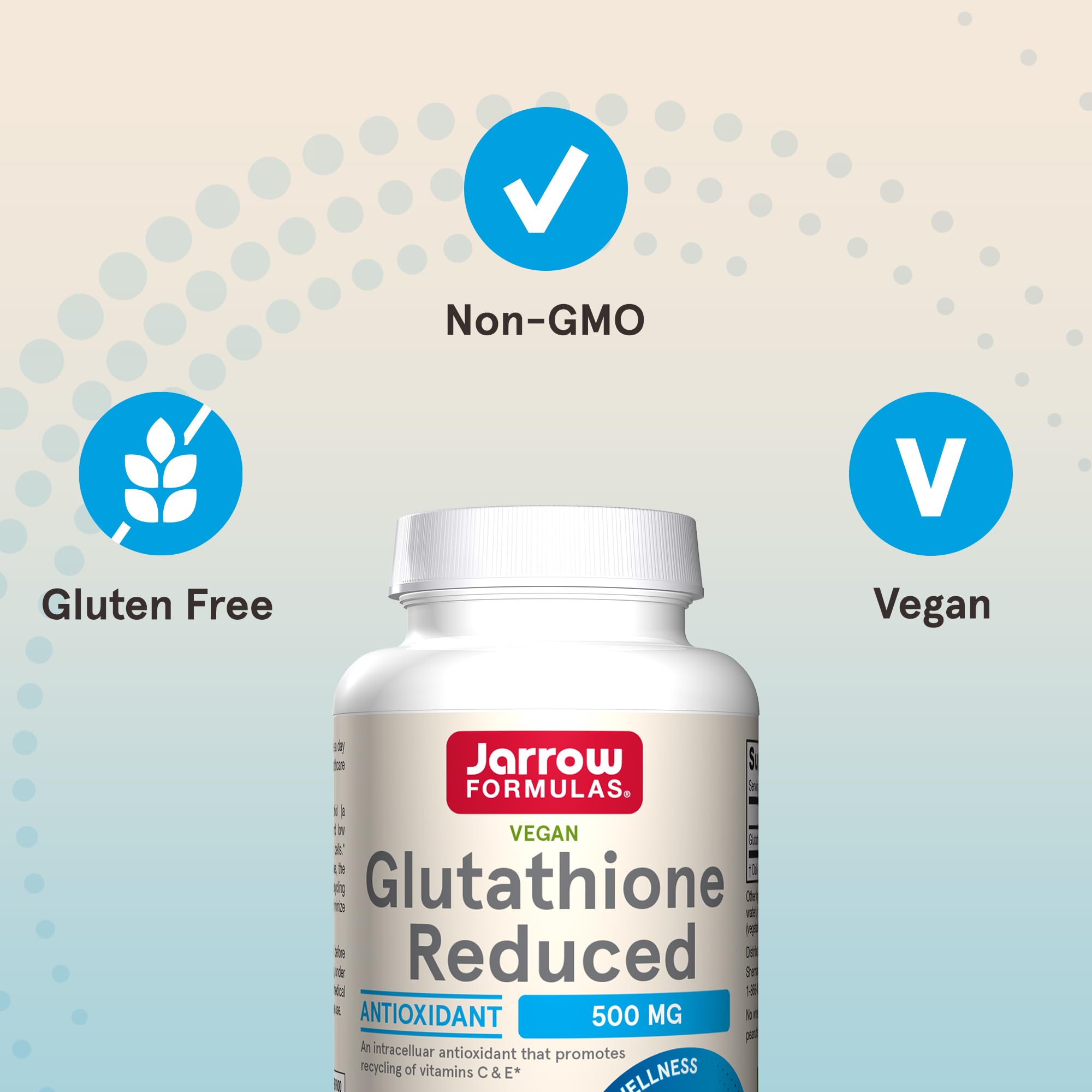 Jarrow Formulas Glutathione Reduced science graphic demonstrates vitamin recycling