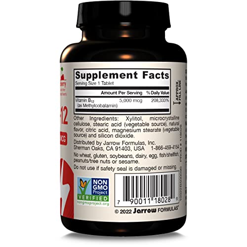 Jarrow Formulas Methyl B-12 5000 mcg dietary supplement pack display
