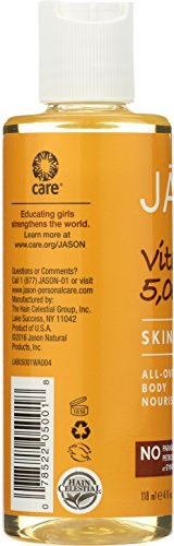 JASON Vitamin E 5000 IU free from parabens and harsh sulfates.