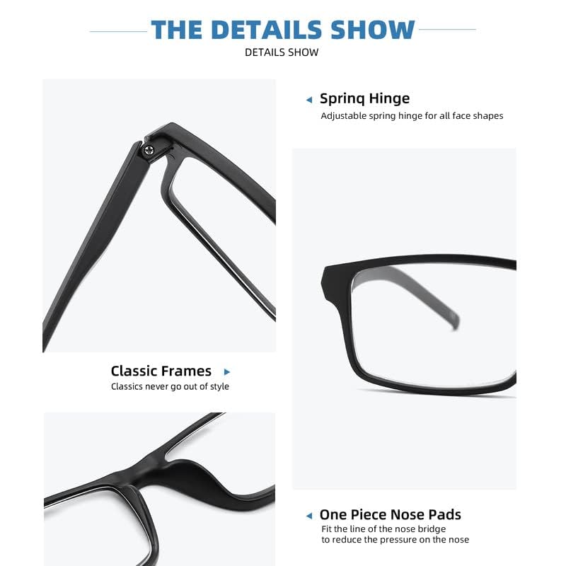JAWSOCK rectangular frame design suits professional and casual looks.