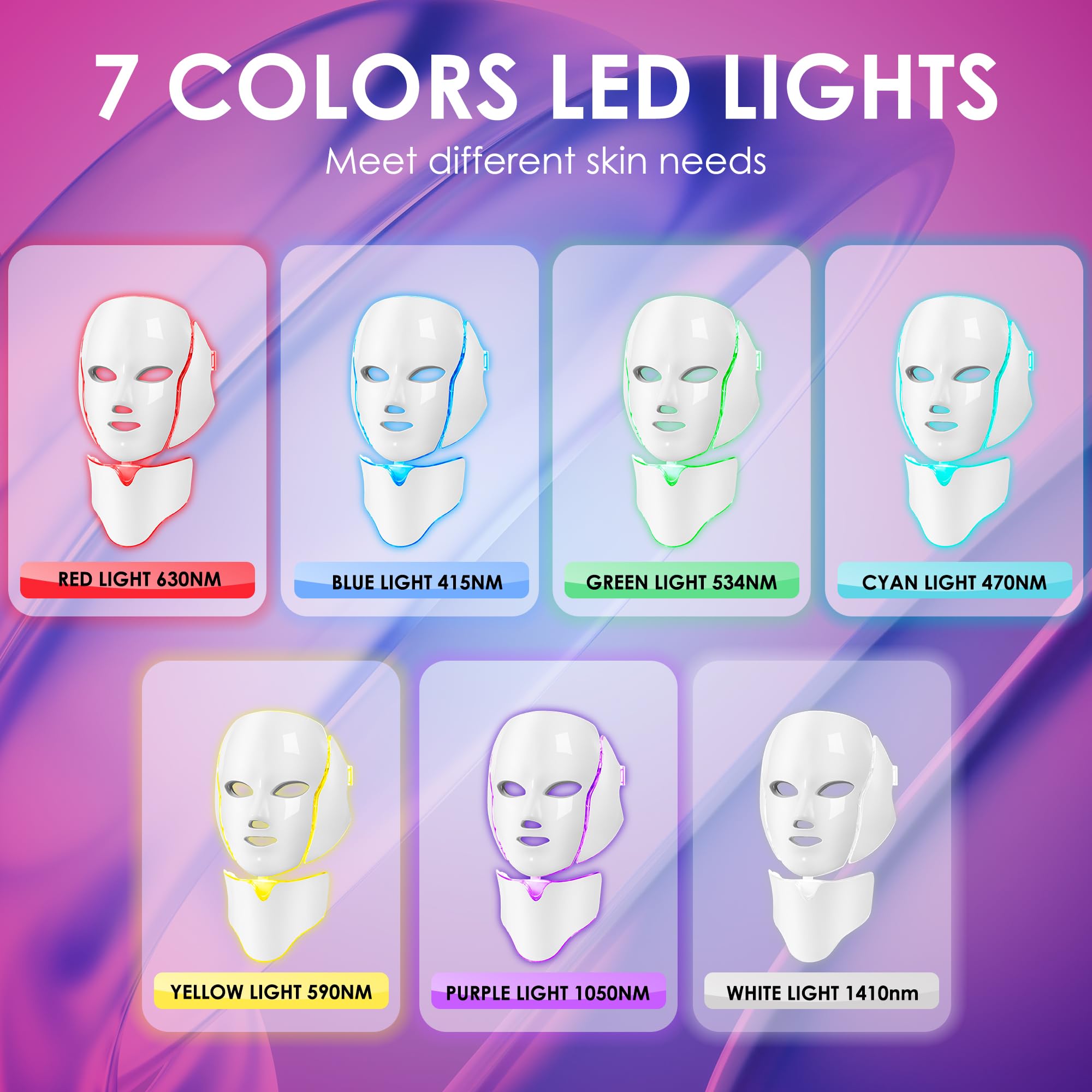 JAY SAREES portable LED face mask ideal for travel.