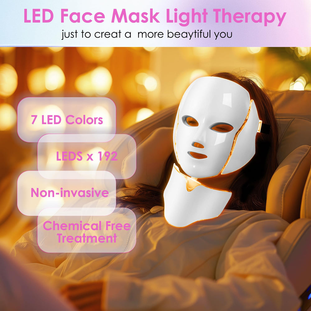 JAY SAREES seven-color LED face mask enables versatile treatment options.