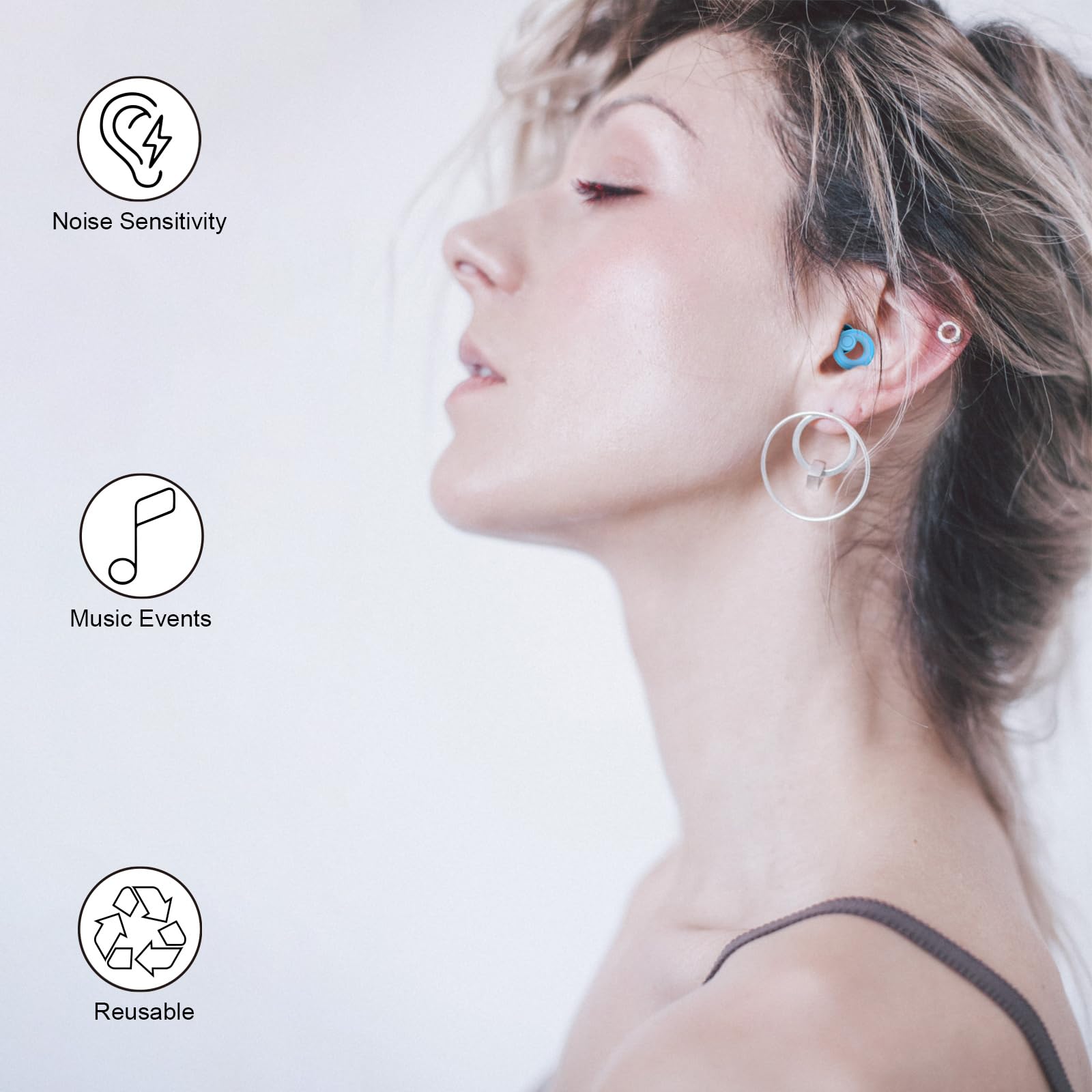 Jayine Ear Plugs durable plastic profile for long-lasting use.