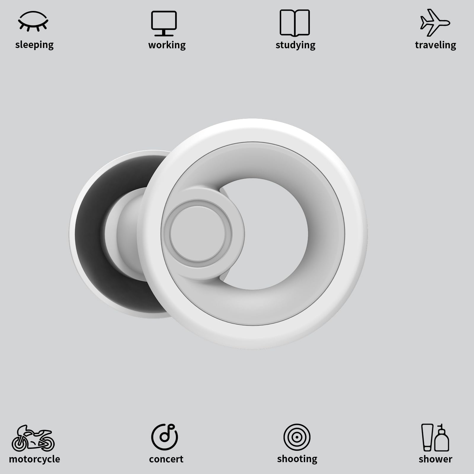 Jayine Ear Plugs in sleep mode promote restful nights