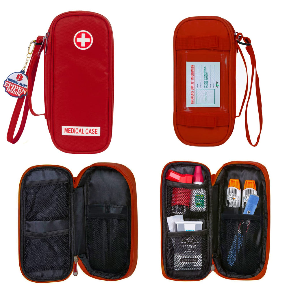 Jayour EpiPen case bright yellow design enhances visibility for quick retrieval