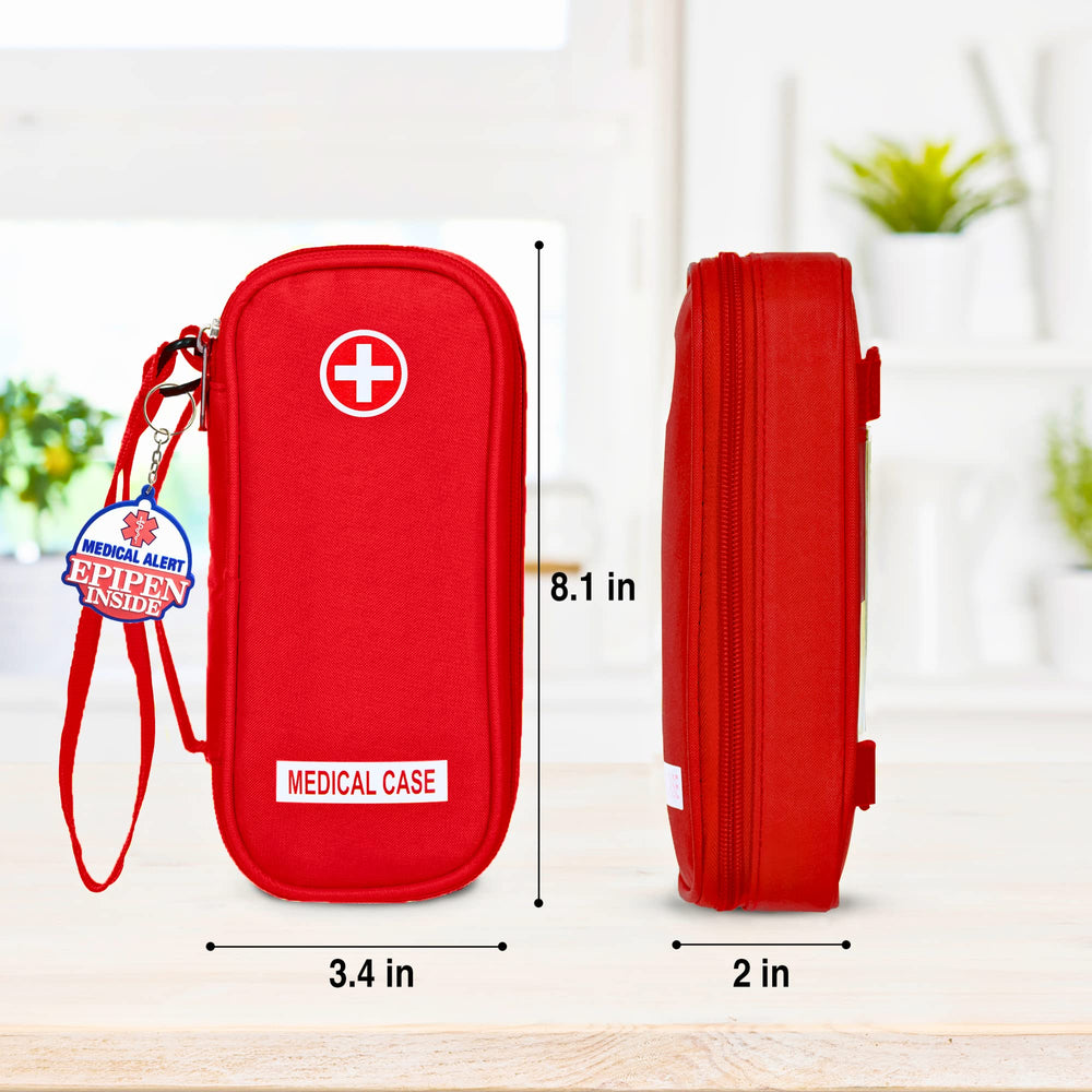 Jayour EpiPen case with strap clip design for hands-free portability