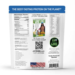 JAYROBB Vanilla Egg White Protein label highlights clean ingredients and no artificial additives.