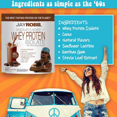 JAYROBB Whey Protein tub on shelf conveys easy pantry access for daily use