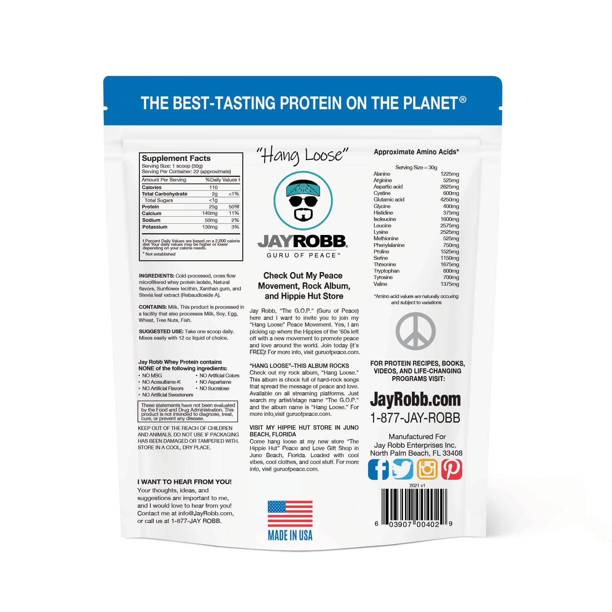 Jay Robb Whey Protein Vanilla pour shows a creamy shake for on-the-go nutrition.
