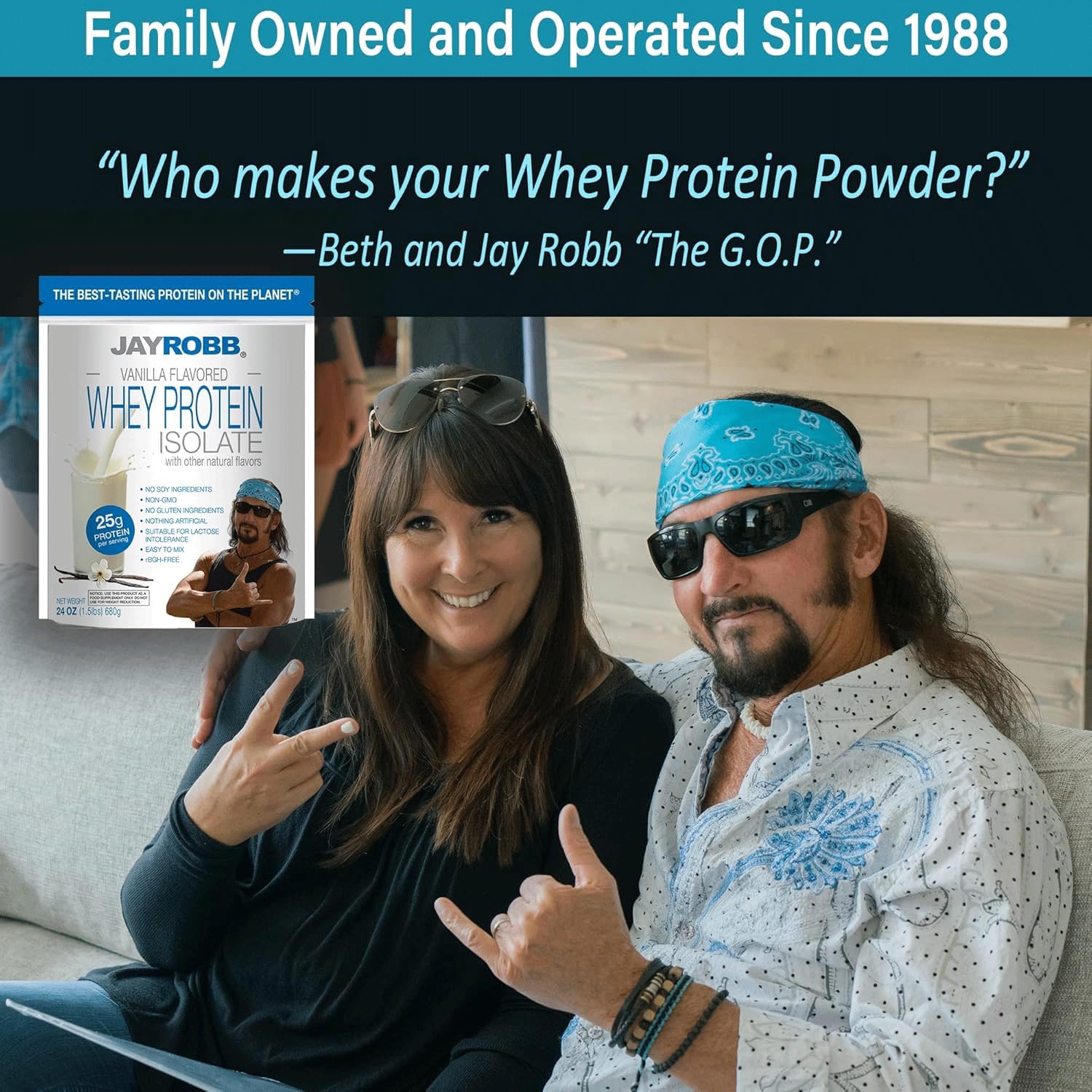Jay Robb Whey Protein Vanilla scoop highlights a convenient protein option.