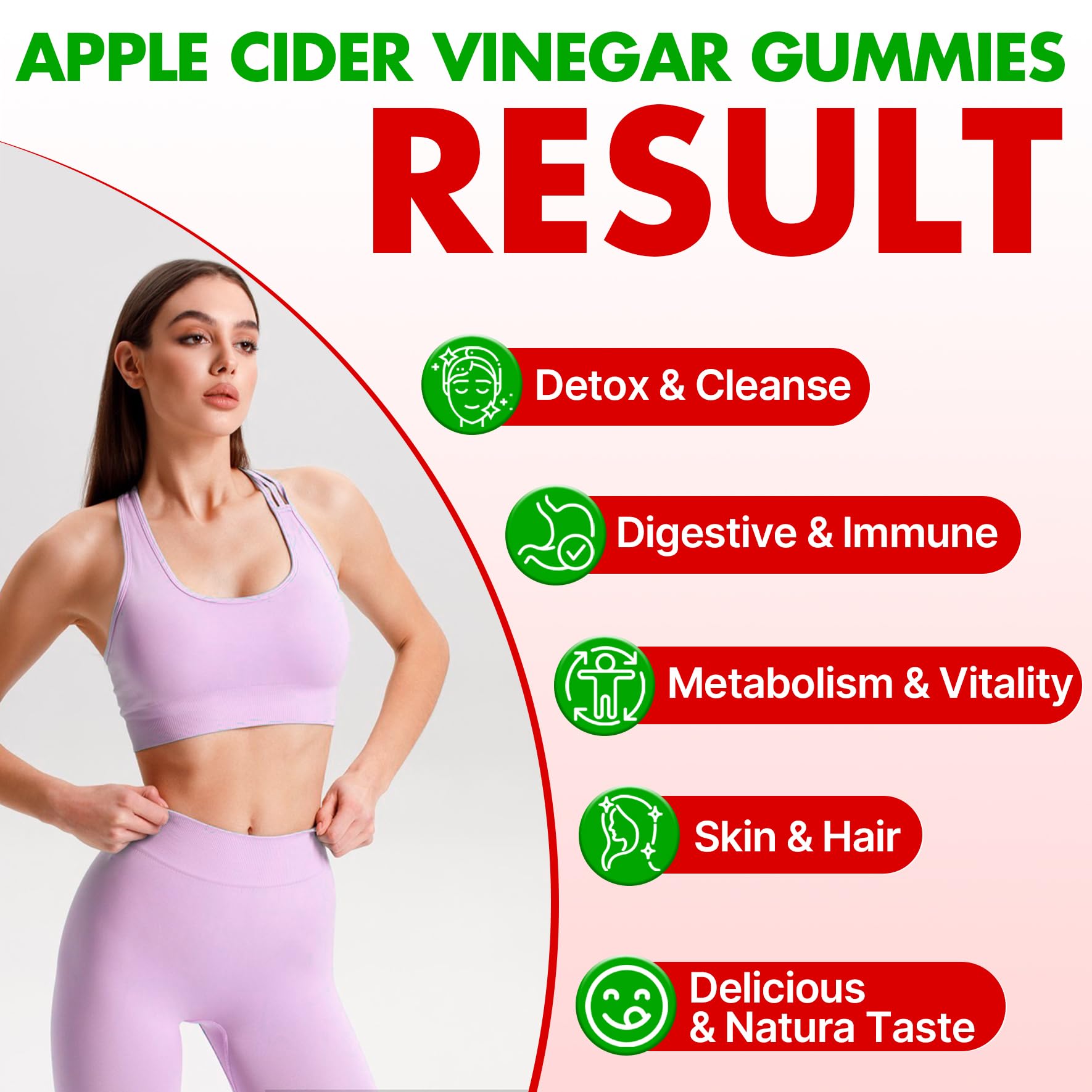 Close-up of Jazytiko ACV Gummies with tangy apple flavor for daily energy.