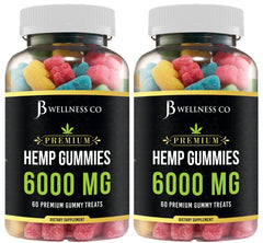JB Wellness Co hemp gummies bottle front pack for daily wellness