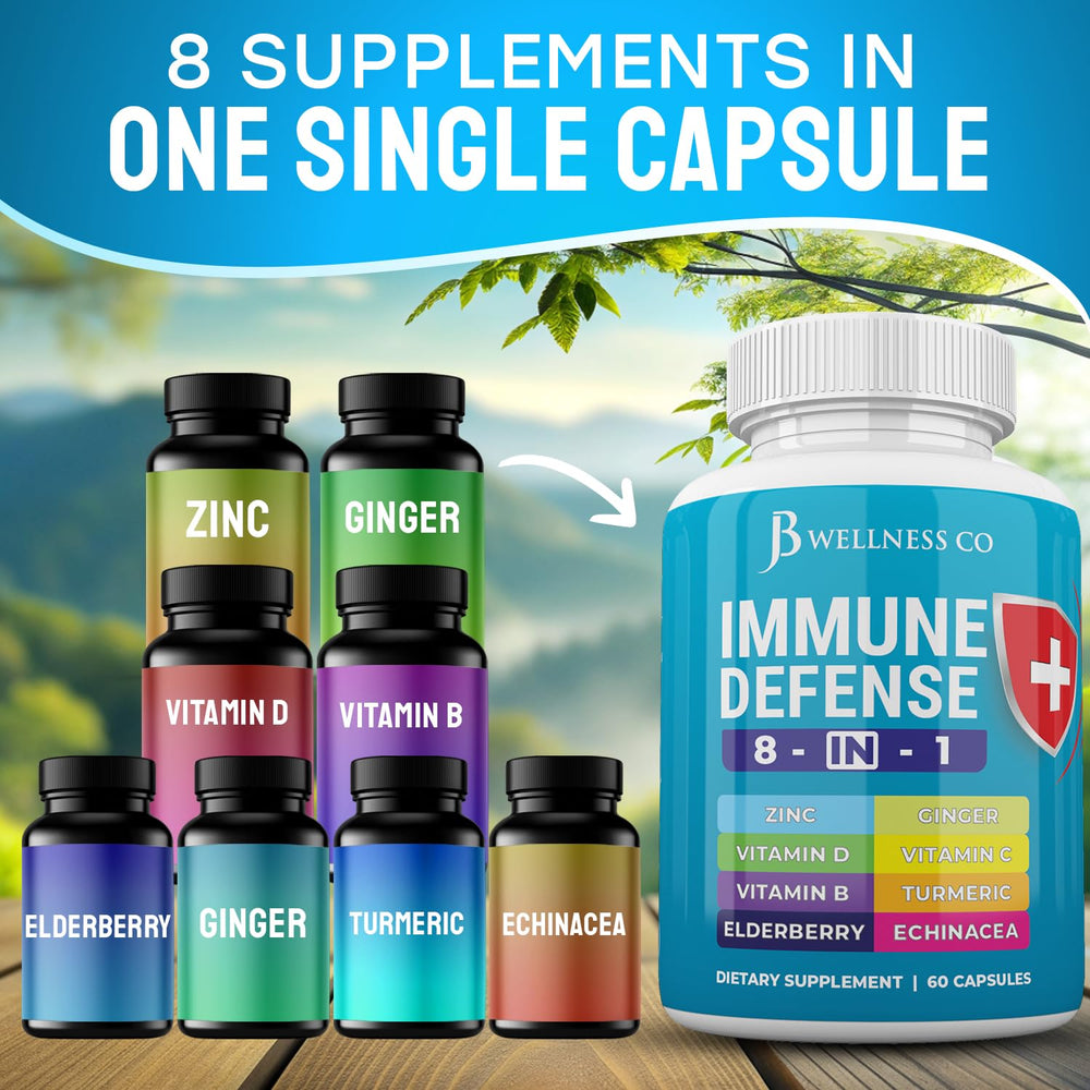 JB Wellness Co ginger root and turmeric imagery for warm, earthy notes.