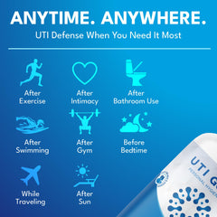 JBOLT Labs UTI Guard travel-friendly bottle tucked in a bag for on-the-go protection