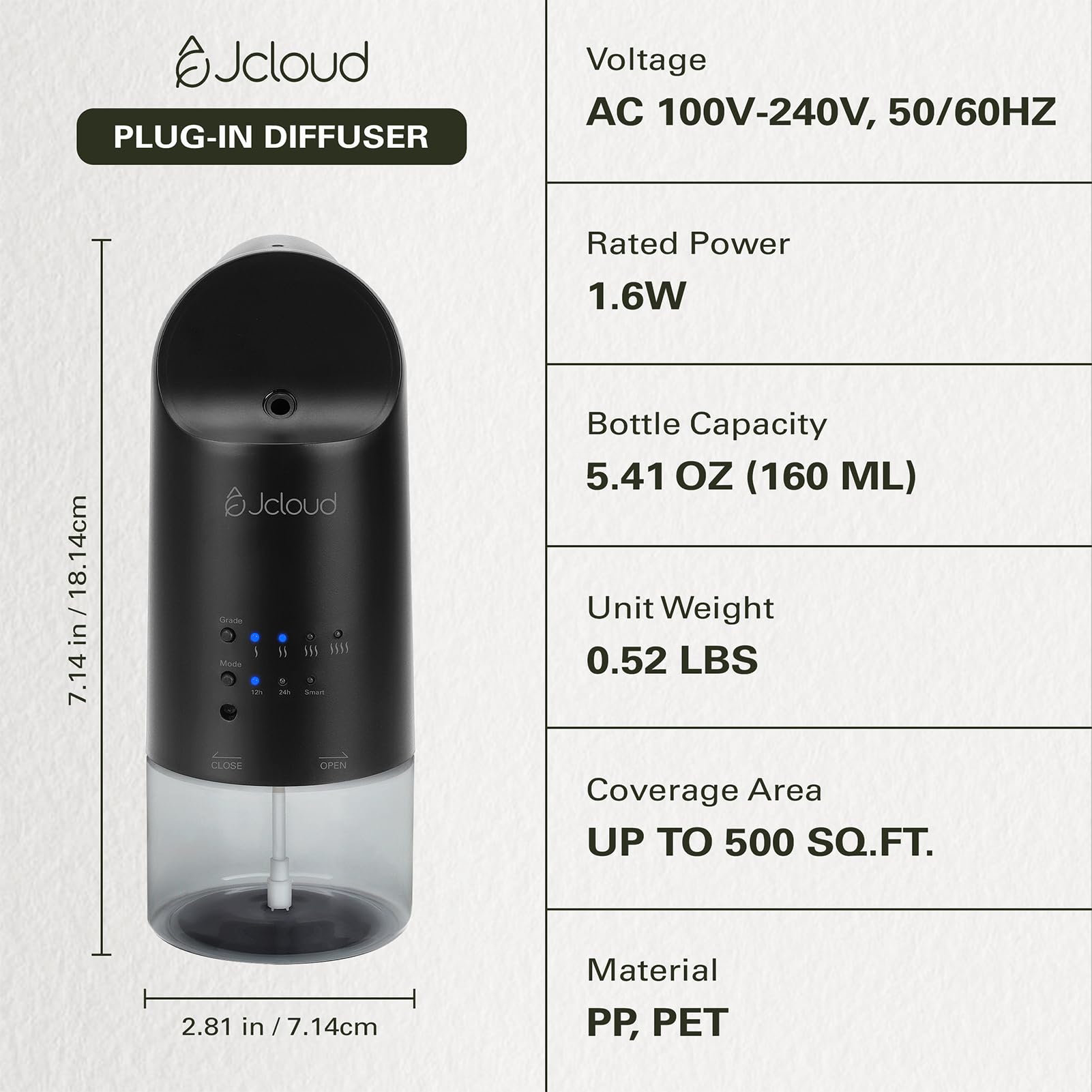 JCLOUD 2025 covers up to 500 sq ft with compact wall design