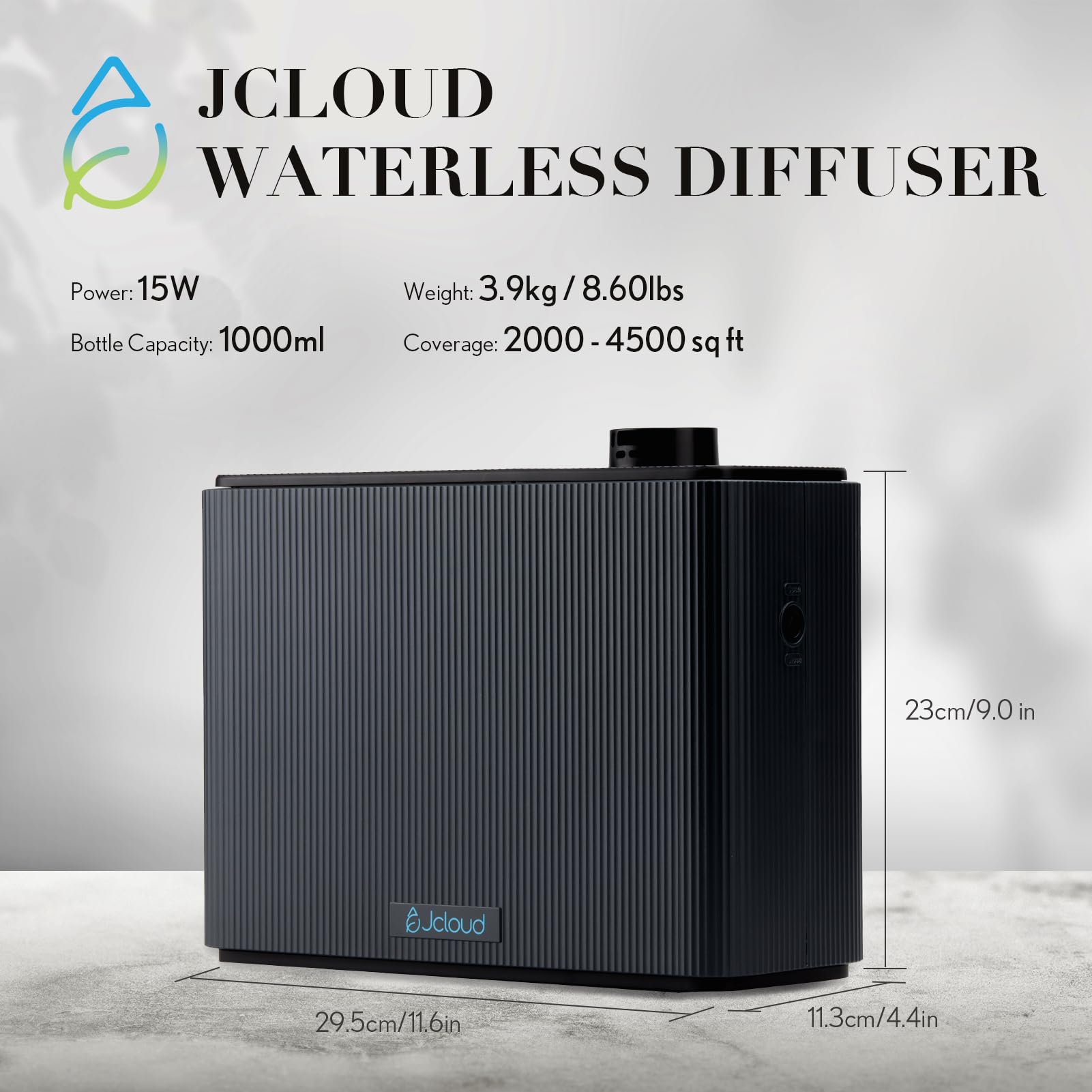 JCLOUD HVAC-compatible diffuser integrates with existing systems.