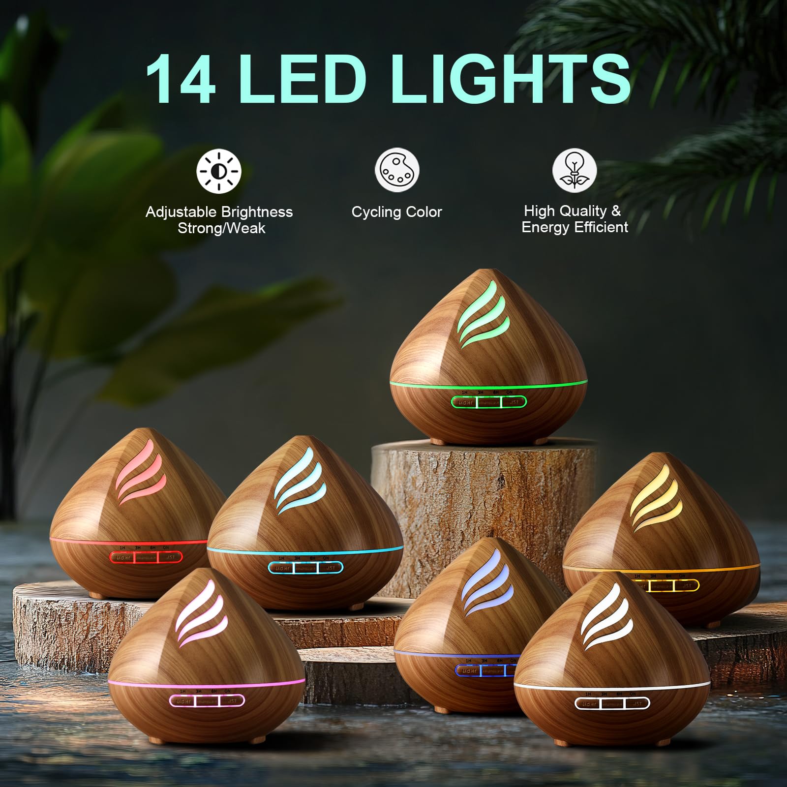 JcrAsZZF diffuser with remote control for easy scent timing from anywhere.