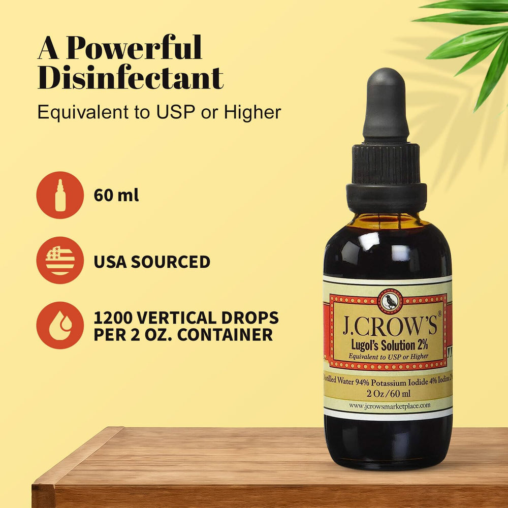 J. CROW'S Lugol's dropper for precise dosing in use.