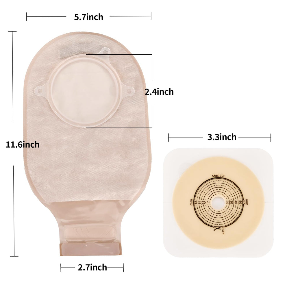 Jctracy soft non-woven ostomy pouch for discreet wear