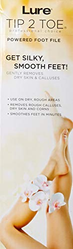 J D beauty professional Tip2Toe electric callus remover hand-held design enabling steady control.