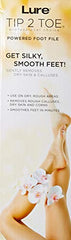 J D beauty professional Tip2Toe electric callus remover hand-held design enabling steady control.