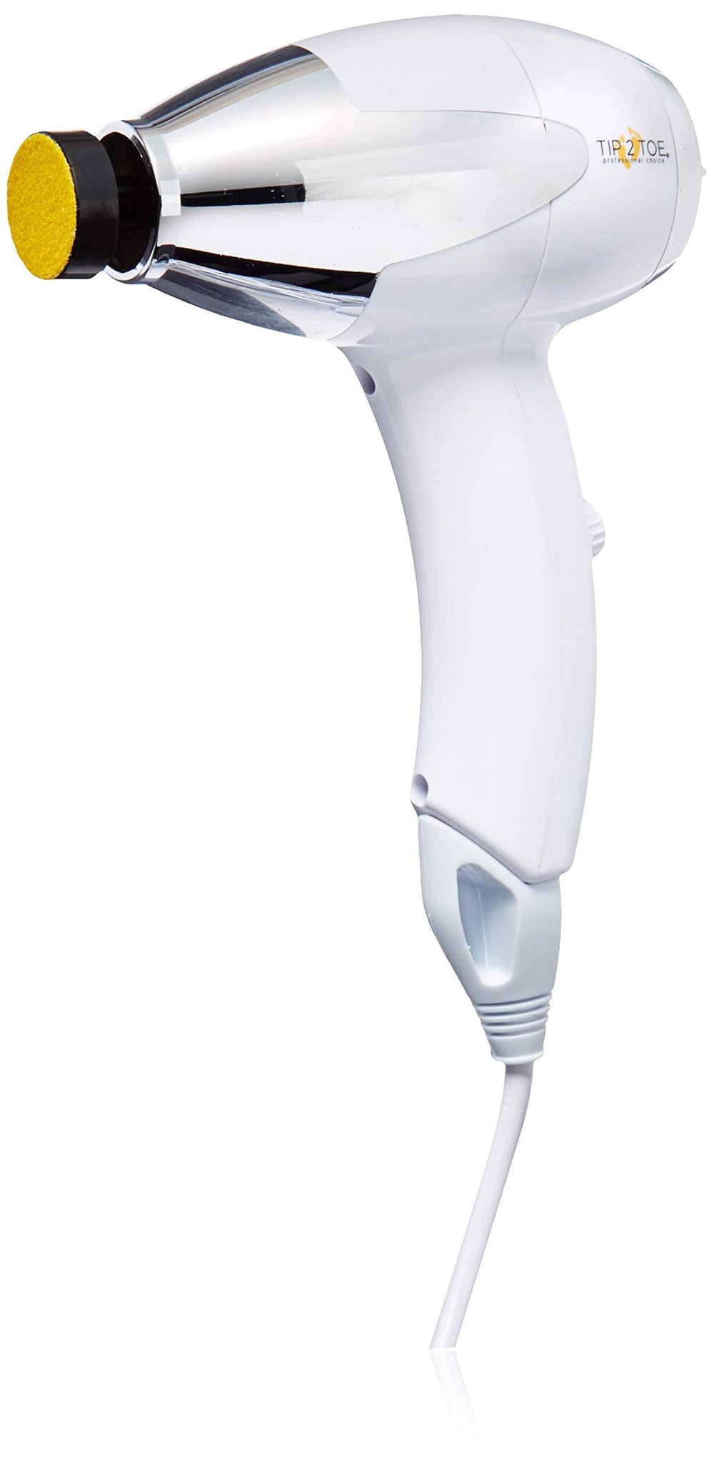J D beauty professional Tip2Toe electric callus remover front view with ergonomic grip for comfortable use.