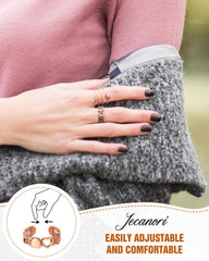 Jecanori anillo cobre ajustable sin herramientas para dedo perfecto.