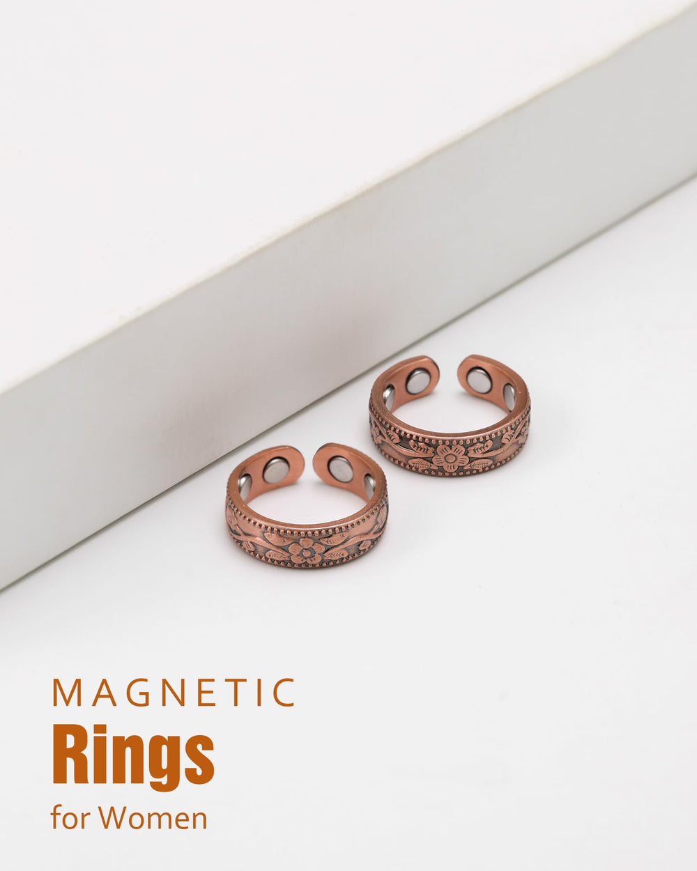 Jecanori Anillo de cobre para uso diario, combina con accesorios