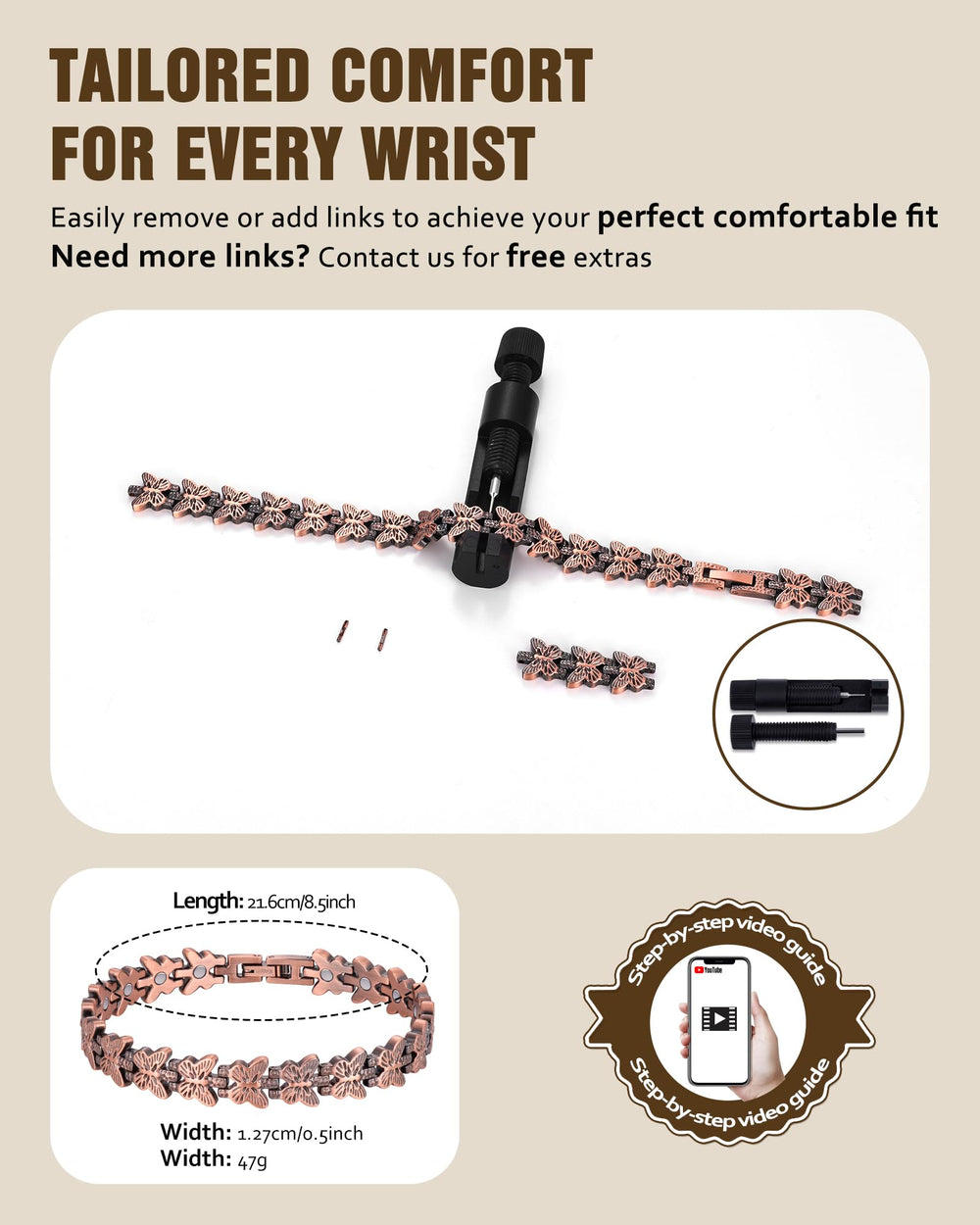 Butterfly motif craftsmanship adding graceful detail to the design