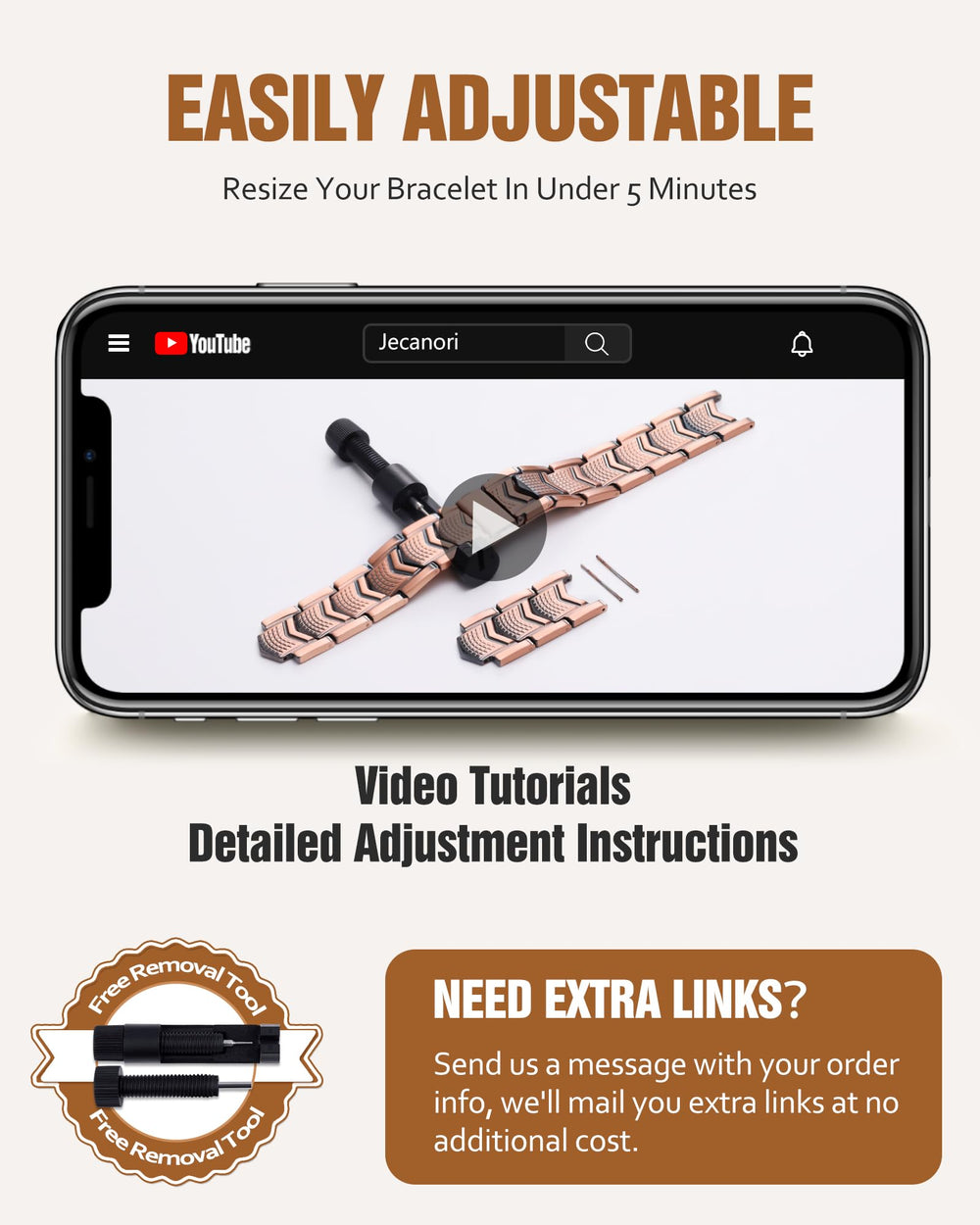 Close-up of shield-pattern detail on Jecanori bracelet.